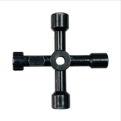 4-Way Multi-Functional Utilities Key, Stainless Steel Triangle Square Universal Cross Triangle Key for Train Electrical Elevator