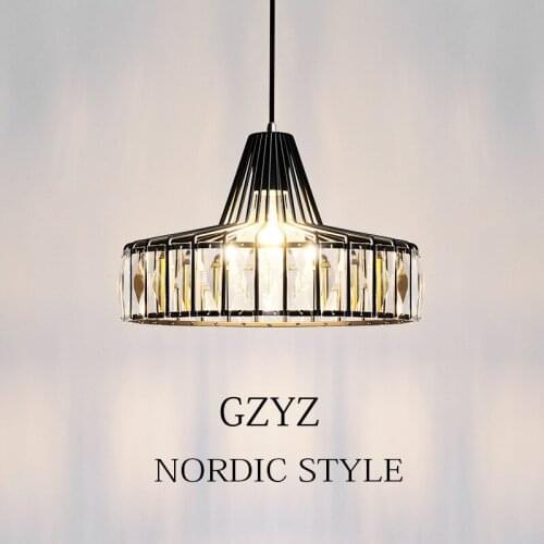 Balcony stair crystal droplight Nordic restaurant lighting porch corridor bedroom lamps and lanterns of the bar