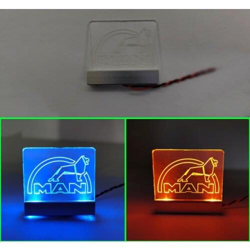 Led Acrylic Logo Sign Symbol for 1/14 Tamiya RC Truck Car MAN TGX 56325 DIY