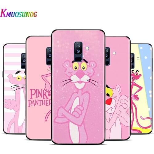Cute Pink Leopard For Samsung Galaxy A3 A5 A6 A7 A8 A9 A6S A8S A9S Star Plus 2016 2017 2018 Black Silicone soft TPU Phone Case