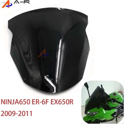 Motorcycle Windshield Window WindScreen for Kawasaki NINJA 650 ER6F ER-6F EX650R 2009 2010 2011 Front Wind Screen Deflectors
