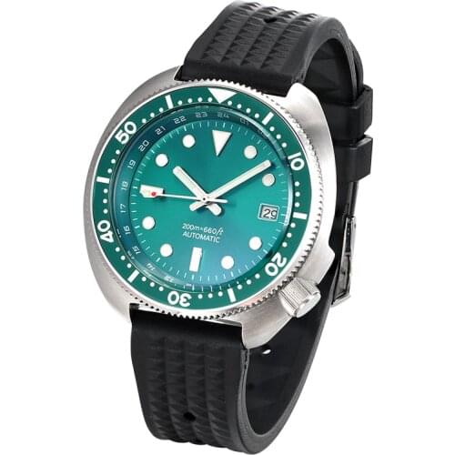 316L Stainless Steel Green Vintage 6105 Japan NH35 Automatic Men Watch