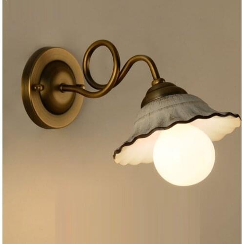 Modern Dining Room Ceramic Wall Lights Bar counter Corridor Hallway American Loft Wall Sconce Balcony Anti Painted Wall Lighting