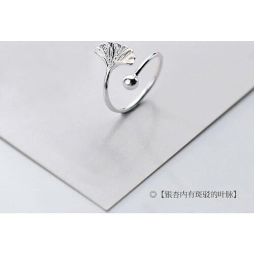 New Trendy Charm Ginkgo Biloba Leaf Rings For Women Men Boho Knuckle Party Rings Punk Cocktail Jewelry Girls Gift anillos bijoux
