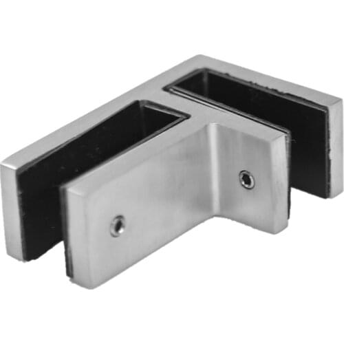 Stainless Steel Pool Fence Frameless Railing 90 Degree Glass To Glass Bracket
