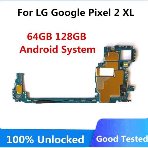 Unlocked For LG Google Pixel 2 XL Motherboard 64GB 128GB Original For Google Pixel 2 XL Logic Board Android System Full Chips