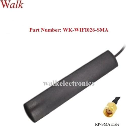 RP-SMA male connector adhesive mount high gain WiFi car aerial 2.4GHz patch glass mount Zigbee antenna