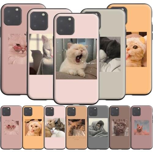 Cute Funny Cat Kitty Silicone Case for Realme Narzo 30A GT NEO C3 C25 C21 C20 C17 C15 C12 C11 8 7 7i 6 6i Pro