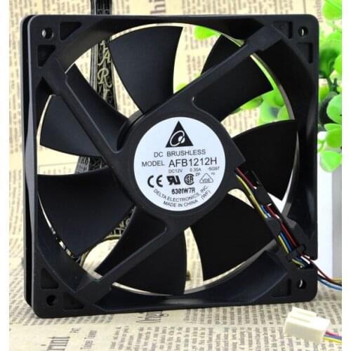 SSEA New cooling fan for DELTA AFB1212H PWM control PC case Fan 12V 0.35A 12CM 12025 120*120*25mm