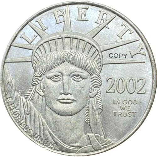 United States Of America 2002 Year Statue of Liberty 25 Dollars Eagle Bullion Coinage Plated Silver Copy Commemorative Coins