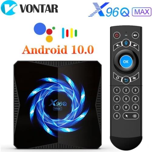 VONTAR X96Q MAX TV Box Android 10 4G 64GB 2.4G&5G Dual wifi AC 6K Google Voice Assistant 4K TVBOX BT5.0 Youtube Set top box
