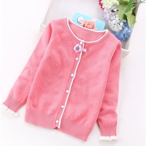 Girls Knit Sweater Cardigan Spring Autumn Toddler Kids Baby Girls Clothes Knitted Cardigan top children Knitwear Coat