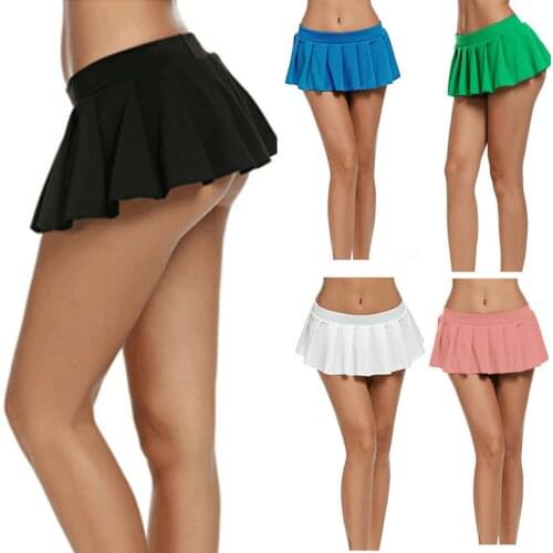 Women Sexy Short Skirts Micro Mini Dress Bodycon Dance Club Skirt Metallic Dance Clubwear Metallic Pleated Skirt 5 Colors