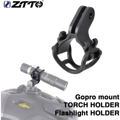 ZTTO Bicycle Light TORCH Holder Flashlight Bracket for Road Bike MTB bicycle parts adjusted for Gopro mount