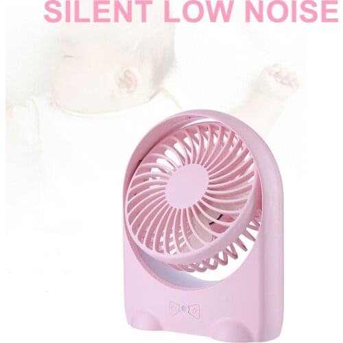 1PCs Handheld Personal Mini Fan USB Rechargeable Portable Fan Cooler With Strap Adjustable 3 Speed For Office Outdoor Travel