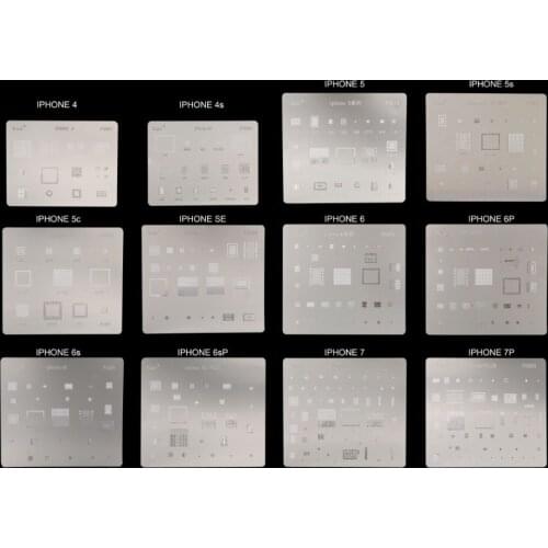 1pcs IC Repair BGA Rework Reballing Stencils for iPhone 4 4S 5 5S 6S 6 6 Plus 7 7+ Mobile Phone Repair Heating Tools