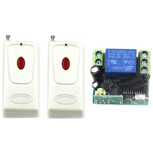 2 Controller+1 Receiver DC12V 10A 1CH rf wireless remote control switch/ home appliance wireless remote control switch SKU: 5562