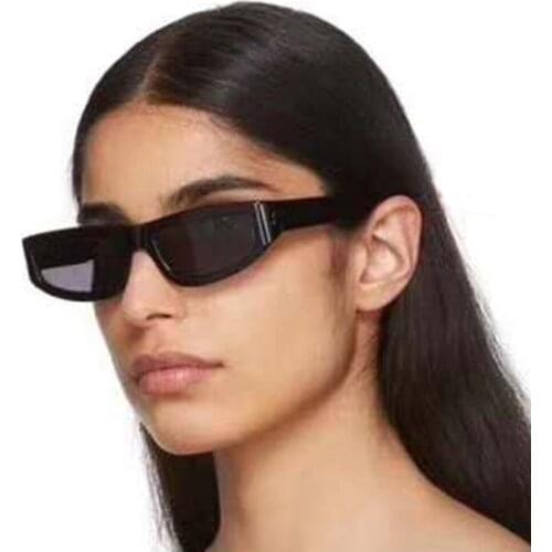 2019 Catwalk Square Sunglasses Trendy Vintage Women Glasses Men Metal Hinge Oval Rivet Eyewear Black White Pink Cheap Glasses