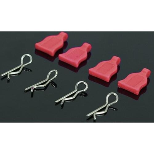 4pcs Metal + Rubber Car Shell Fixed Body Buckle Lock for 1/10 1/8 RC Car TRX4 TRX6 SCX10 D90 D110 UDR REVO RC Drift Crawler