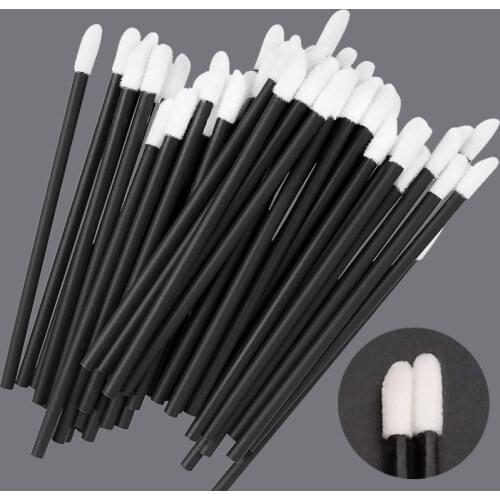 50 Pcs Disposable Lip Gloss Brush Eyelash Extension Brushes Cleaner Applicator Lipstick Wands Cosmetic Eyeshadow Makeup Tools
