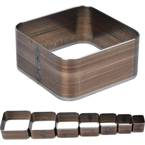 7pcs 20-50mm Leather Die Cutter Hollow Punching Tool Square Shape Cutting Mold Punching Die Set for Handmade DIY Leather Craft