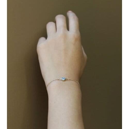 Simple Charm Eye Bracelet Retro Jewelry Layer Evil Eye Charm Gold Color Jewelry for Bracelet for Women Wholesale