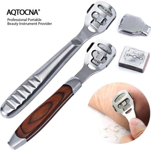 Foot Callus Shaver RaspHeel Hard Skin Remover Hand Feet Pedicure Razor Tool Shavers Stainless Steel Handle Foot File Grater