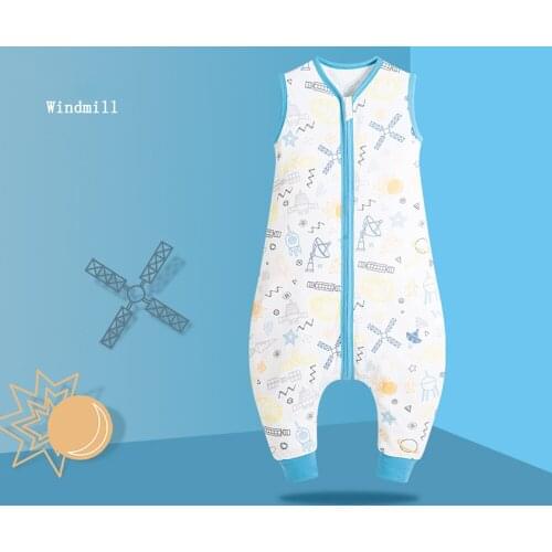 Baby Sleeping Bag Sleeveless Summer Cotton Gauze Constant Baby Sleeping Bag Four Seasons Thin Anti-kick Quilt Baby Sleep