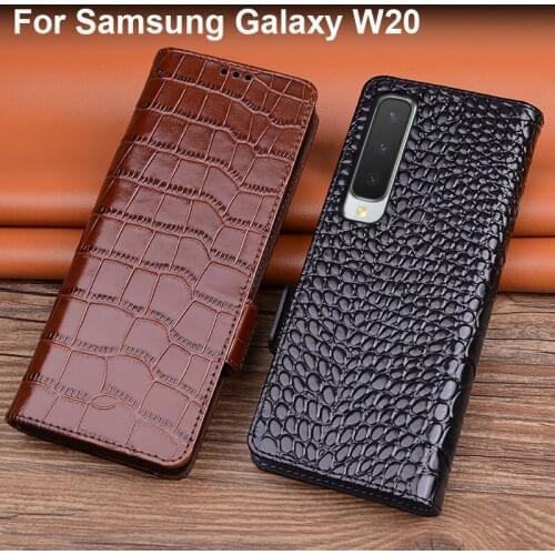 For Samsung Galaxy W20 W2020 NEW super luxury Genuine Leather Case SM-W20 Case Flip Phone Cases Cover Capin