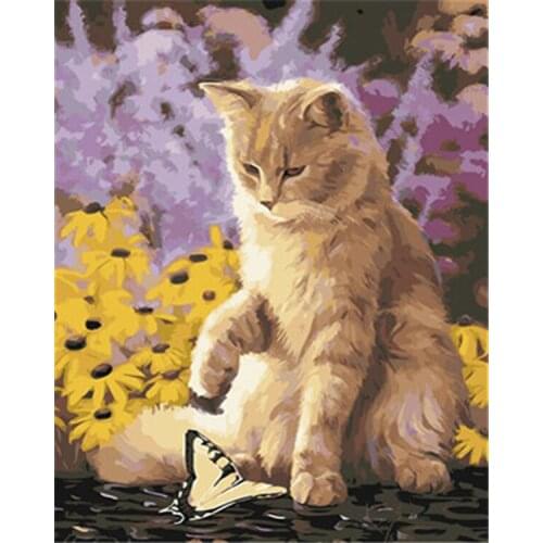 Love.Thanks Animal Diamant Painting Pet Cat Diamond Painting Set Cross Stitch Kit Diamond Painting Full Drill Round