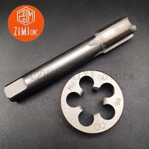 M16*1.25 Round plate thread tap hand tool set wire tapping die thread cutting kit round tapping die straight groove tap