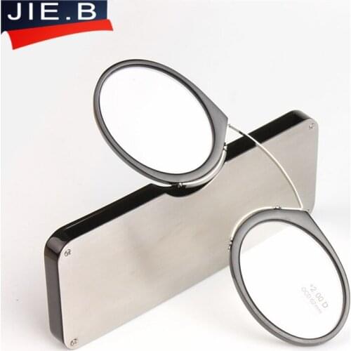 2017 Nose Clip Magnetic Reading Glasses Men Women TR90 Diopter Glasses Male Presbyopic Eyeglasses +1.0+1.5+2.0+2.5+3.0+3.5