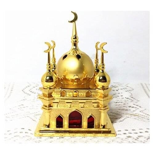 Muslim Supplies Islamic Crafts Car Ornament Premium Alloy Perfume Seat Moslem Islam Muslim Gifts Islamism Mosque Building model