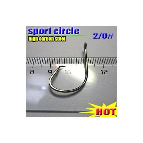 2019NEW SPORT CIRCLE HOOK size:2/0# high carbon steel 500pcs/lot