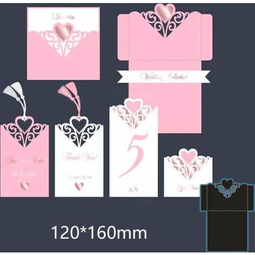 New Metal Cutting Dies Lace Envelope Stencils For DIY Scrapbooking Paper Cards Craft Making Craft Decoration 120*160mm