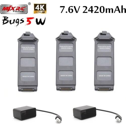 Upgrade 7.6V LiPo Battery For MJX R/C Bugs 5W B5W 4K RC Quadcopter Spare Parts 7.6v 2420mAH Drone Battery For X5 Pro