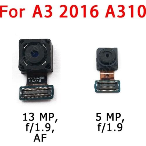 Original Front Rear Back Camera For Samsung Galaxy A3 2016 A310 Main Facing Frontal Selfie Camera Module Replacement Spare Parts