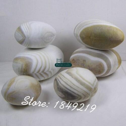 Dorimytrader 6 pcs Plush Emulational Cobblestone Pillow Room Decoration Big Soft Natural Stone Shape Cushion with Cotton DY61074