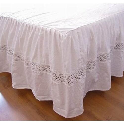 Hot Fashion European Bed Skirt Hollow Out Embroidery Bedspread Handmade Bed Sheet For Wedding Textile Cover Decoration Home Bed