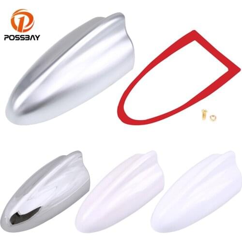 POSSBAY Car Shark Fin Antenna Aerials Light Color Series AM/FM Auto Radio Signal for Mini Cooper Suzuki Swift Citroen VW BMW