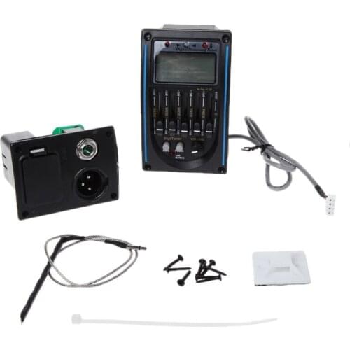 Preamp EQ Equalizer 5 Bands Classical Acoustic Guitar Amplifier Blend Tuner Piezo Pickup LC 5