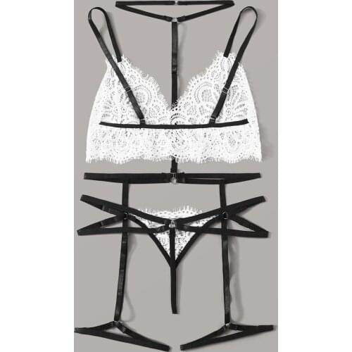 Mesh Transparent Sexy Lingerie Set Lenceria Sensual Muje Women Underwear Set Sexy Push Up Bra Brief Sets Lace Erotic Lingerie