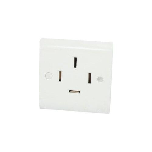 AC 380V 25A Three Phase Four Wire Power Outlet Socket Wall Plate Panel White