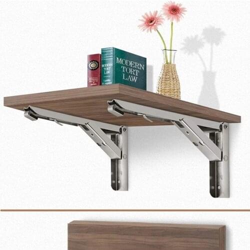 2PCS Triangle Folding Angle Bracket Heavy Support Adjustable Wall Mounted Bench Table Shelf Bracket Furniture Hardware Bracket