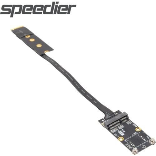 2021 New Mini PCI-e mPCIe WAN To M.2 M Key NVMe NGFF SSD Extension Cable Riser Ribbon Extender Adapter PCIe3.0 x1 Full Speed