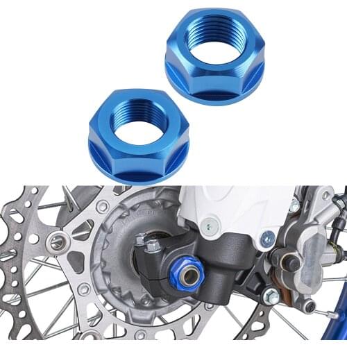 Motorcycle Front Rear Wheel Axle Nut Screw M16 M20 Aluminum For YAMAHA YZ WR 125 250 250F 450F 125X 250X Motorcycle Accessories