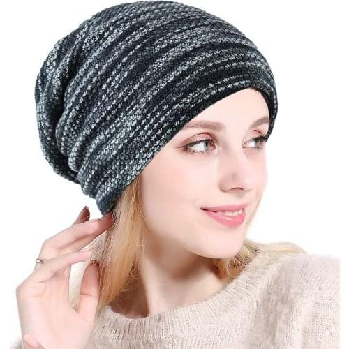 Knitted Hat Women Autumn Winter Hats For Men Fashion Skullies Beanies Pure Color Cotton Cap High Quality Warm Beanies 2021 New