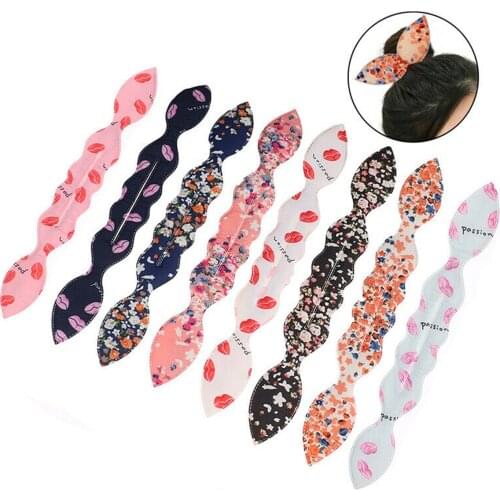 Women Rabbit Ears Hair Bun Maker Styling Bands Former Foam Twist Magic DIY Tool