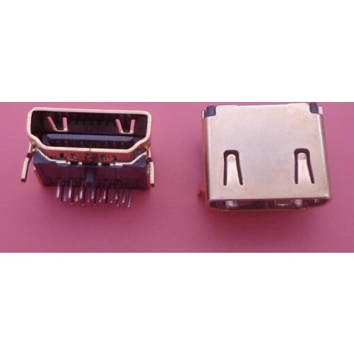 10PCS 19 Pin Plug female interface HDMI-compatible Connector 3 Rows 19pin (7pin 6pin 6pin) 90 degree socket repair replacement