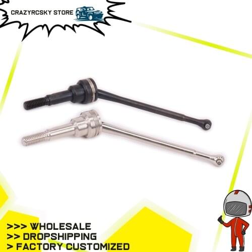 2PCS Black Iron Silver #45 Steel Cvd Universal Drive Shaft For Rc Hobby Model Car 1-12 Wltoys 12428 12423 FY03 Dog Bone